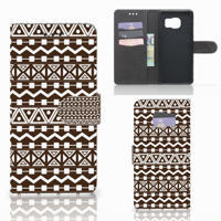Samsung Galaxy S7 Edge Telefoon Hoesje Aztec Brown