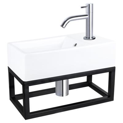 Fonteinset Differnz Force Keramiek en Handoekrek 40x22x11.5 cm Wit Met Gebogen Kraan Chroom Fonteinset Differnz Force Keramiek en Handoekrek 40x22x11.5 cm Wit Met Gebogen Kraan Chroom