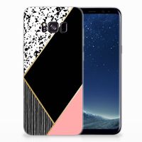 Samsung Galaxy S8 Plus TPU Hoesje Zwart Roze Vormen