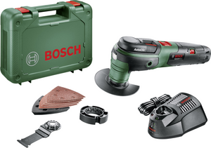 Bosch Groen UniversalMulti 12 12V Li-Ion accu multitool set in koffer met 1 x 2,5Ah accu - 0603103001