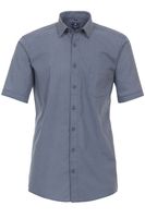 Redmond Casual Modern Fit Overhemd Korte mouw marine/wit