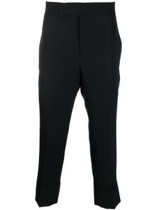 SAPIO pantalon en laine à coupe courte - Noir