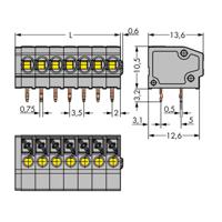 WAGO 805-110 Veerkrachtklemblok 1.50 mm² Aantal polen 10 Grijs 120 stuk(s) - thumbnail