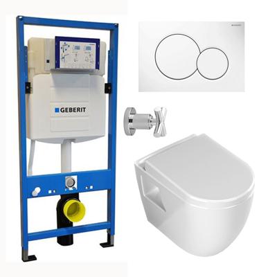 Geberit UP320 Toiletset - Inbouw WC Hangtoilet Rimfree Aloni met Bidetkraan - Sigma-01 Wit Geberit UP320 Toiletset - Inbouw WC Hangtoilet Rimfree Aloni met Bidetkraan - Sigma-01 Wit