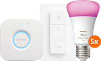 Philips Hue White & Color Starter 5-Pack E27 + dimmer