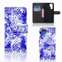 Telefoonhoesje met Naam Huawei P30 Pro Angel Skull Blauw