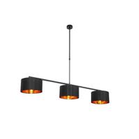 QAZQA Moderne hanglamp zwart met goud 125 cm 3-lichts - VT 3