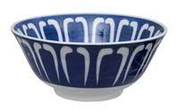 Blauw/Witte Kom - Mixed bowls - 15 x 7cm 500ml - thumbnail