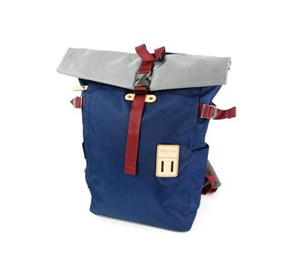 NORIKURA Nylon rugzak met roltop Navy