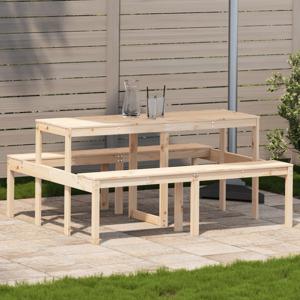 Picknicktafel 160x134x75 cm massief grenenhout