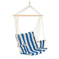 Viking Choice  Hangstoel met armleuningen - 46x50 cm - Blauw Beige gestreept