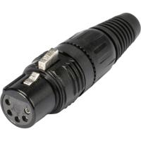 Hicon HI-X5CF-B XLR-connector Bus, recht Aantal polen: 5 Zwart 1 stuk(s) - thumbnail