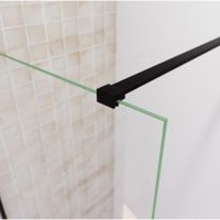 Saniclear Redro stabilisatiestang 120cm incl. muur- en wandbevestiging zwart - thumbnail