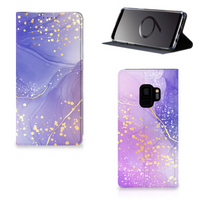 Bookcase voor Samsung Galaxy S9 Watercolor Paars - thumbnail