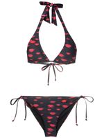 Amir Slama bikini à imprimé en all over - Noir