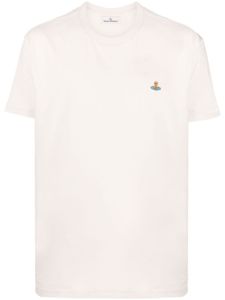 Vivienne Westwood t-shirt en coton à logo Orb brodé - Tons neutres