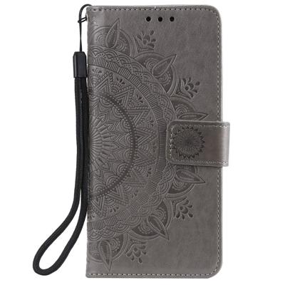 Shop4 - iPhone 11 Pro Max Hoesje - Wallet Case Mandala Patroon Grijs