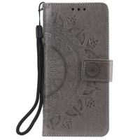 Shop4 - iPhone 11 Pro Max Hoesje - Wallet Case Mandala Patroon Grijs