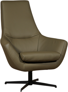 Olijfgroene leren moderne draaifauteuil Treat - Toledo Leer Olive (olijfgroen leer)