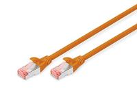 DIGITUS LAN kabel Cat 6 - 0.5m - RJ45 netwerkkabel - S/FTP afgeschermd - Compatibel met Cat 6A & Cat 7 - Oranje