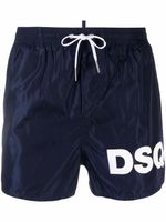 DSQUARED2 short de bain à logo imprimé - Bleu