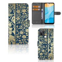 OPPO A15 Hoesje Beige Flowers - thumbnail