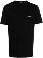 Zegna t-shirt en coton à logo brodé - Noir - thumbnail