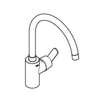 Grohe QuickFix Get keukenmengkraan met hoge uitloop chroom - thumbnail