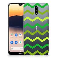 Nokia 2.3 TPU bumper Zigzag Groen - thumbnail