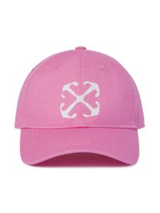 Off-White Kids casquette en coton à imprimé Arrow - Rose