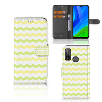 Huawei P Smart 2020 Telefoon Hoesje Waves Yellow - thumbnail