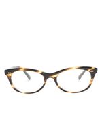 Oliver Peoples lunettes de soleil Dezerai à monture rectangulaire - Marron - thumbnail