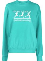 Sporty & Rich sweat à logo imprimé - Bleu