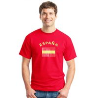 Heren t-shirt met de Spaanse vlag 2XL  -