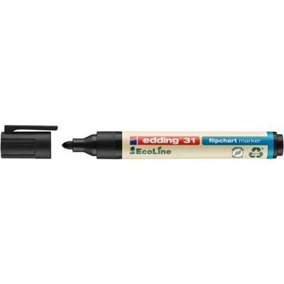 Edding 4-31001 Flipchartmarker 31 EcoLine Ronde punt 1.5 - 3 mm Zwart 1 stuk(s) Edding 4-31001 Flipchartmarker 31 EcoLine Ronde punt 1.5 - 3 mm Zwart 1 stuk(s)