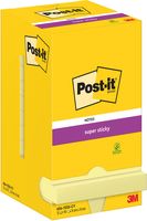 Post-It Super Sticky Notes, 90 vel, ft 76 x 76 mm, geel, pak van 12 blokken - thumbnail