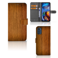 Motorola Moto E32 | Moto E32s Book Style Case Donker Hout