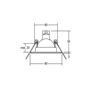 Brumberg 219007 219007 Inbouwlamp Halogeen GX5.3 50 W Wit