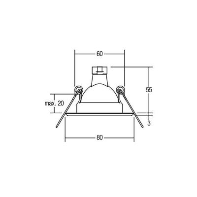 Brumberg 219007 219007 Inbouwlamp Halogeen GX5.3 50 W Wit