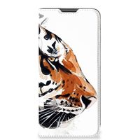 Bookcase Motorola Moto G22 Watercolor Tiger