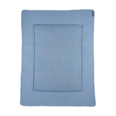 Meyco boxkleed Mini relief GOTS 77x97 cm denim blauw
