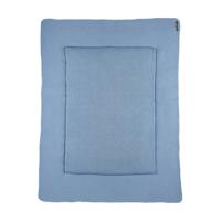 Meyco boxkleed Mini relief GOTS 77x97 cm denim blauw