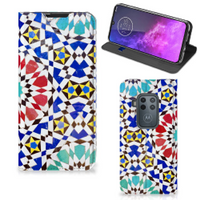 Motorola One Zoom Standcase Mozaïek - thumbnail