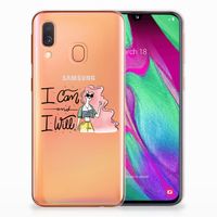 Samsung Galaxy A40 Telefoonhoesje met Naam i Can - thumbnail