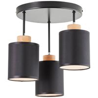 Brilliant Zwarte plafondlamp Vonnie 3-lichts 99528/76