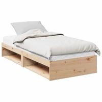 vidaXL Slaapbank met matras 90x190 cm massief grenenhout, slaapbank, comfortabele slaapbank, logeerbed, logeerbed, comfortabele slaapbank