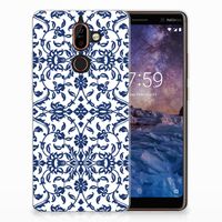 Nokia 7 Plus TPU Case Flower Blue