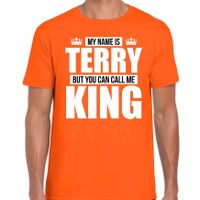 Naam My name is Terry but you can call me King shirt oranje cadeau shirt 2XL  -