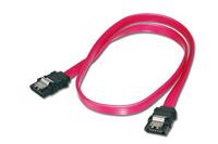 LogiLink CS0001 S-ATA-kabel met latch, 2x male, rood, 0,50M