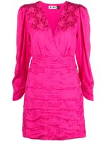 Rixo robe courte en satin - Rose